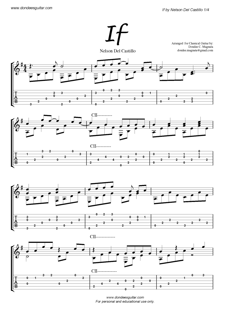 Beautiful OPM Fingerstyle Guitar Tabs Arranged By Dondee's Guitar